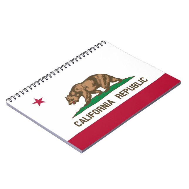 California Cali Republic Bear Flag, US-Staaten Hin Notizblock (Linke Seite)