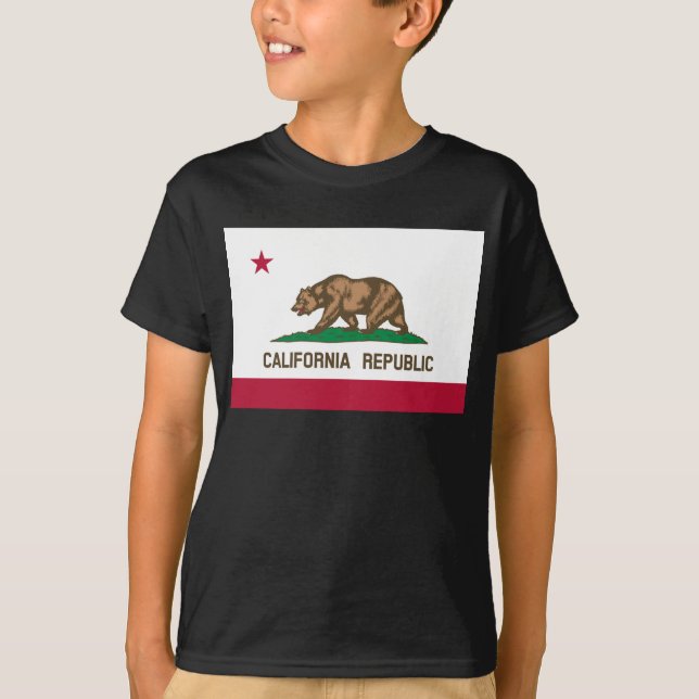 California Cali Republic Bear Flag, US-Staaten T-S T-Shirt (Vorderseite)