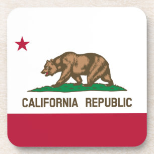 California Cali Republic Bear Flag, US States Beve Getränkeuntersetzer
