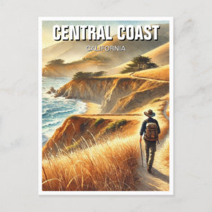 California Central Coast Hiker Postkarte