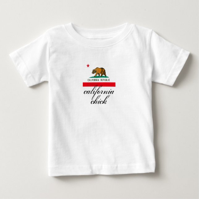 California chick + Flagge Baby T-shirt (Vorderseite)
