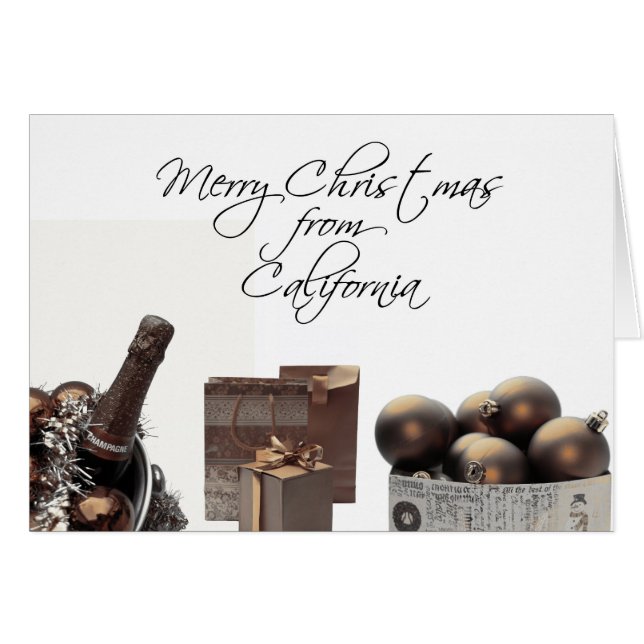 California Christmas Card, Staat spezifisch (Vorderseite (Horizontal))