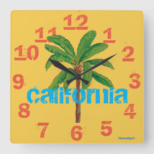 California clock quadratische wanduhr