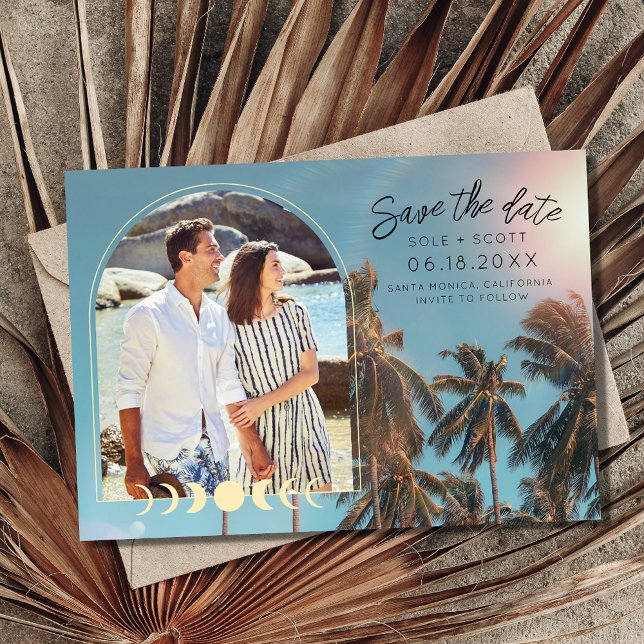 California Coastal Foto Beach Wedding Save The Date (Von Creator hochgeladen)