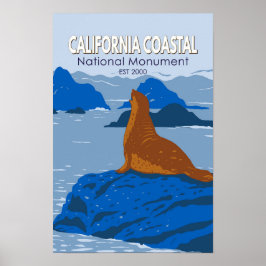 California Coastal National Monument Harbor Siegel Poster