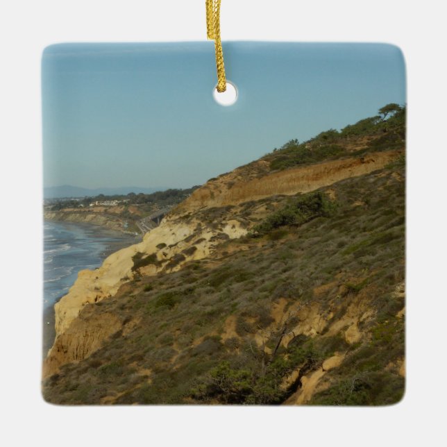 California Coastline Landschaftliche Reiselandscha Keramikornament (Vorderseite)