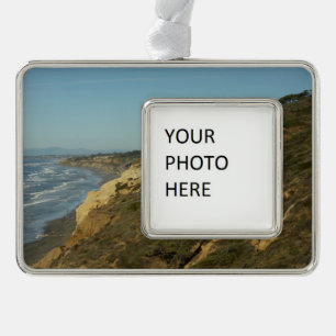 California Coastline Landschaftliche Reiselandscha Rahmen-Ornament Silber
