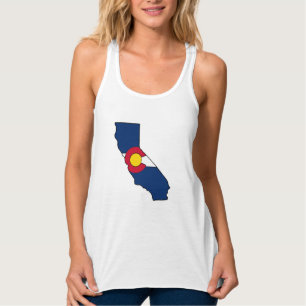 California Colorado Flag Womens Racing Panzer Top