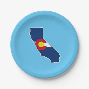 California Colorado-Flaggen-Teller Pappteller