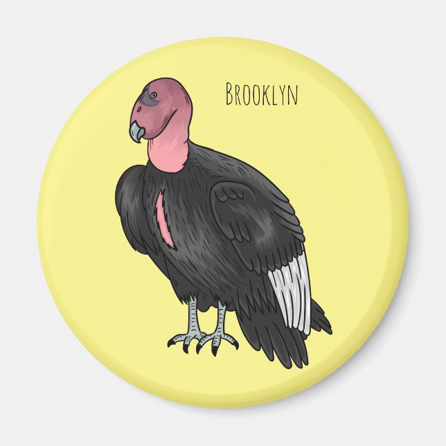 California condor bird Cartoon Magnet (Vorne)
