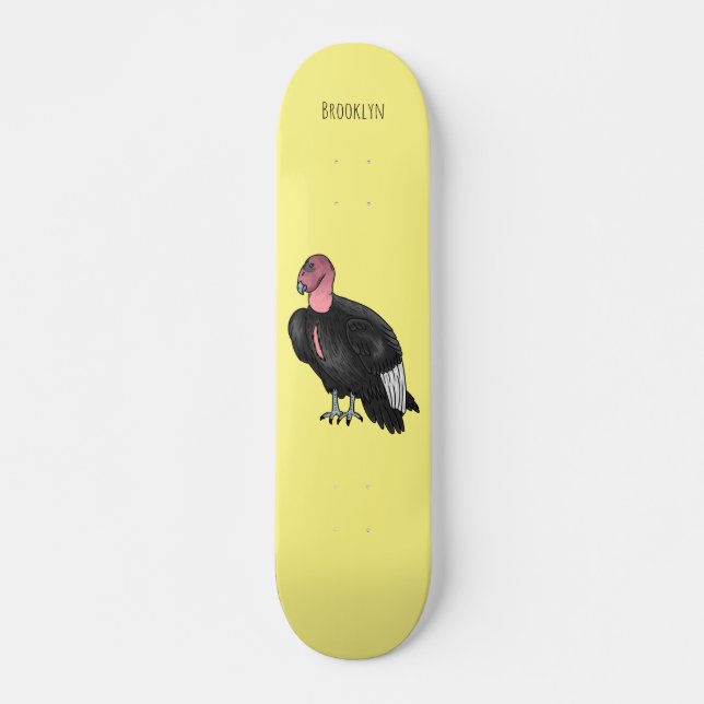 California condor bird Cartoon Skateboard (Vorne)