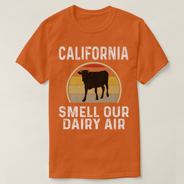 California Dairy Bauer Riech unsere Milchluft Retr T-Shirt (Design vorne)