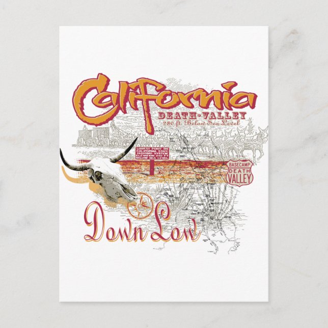 California Death Valley Postkarte (Vorderseite)