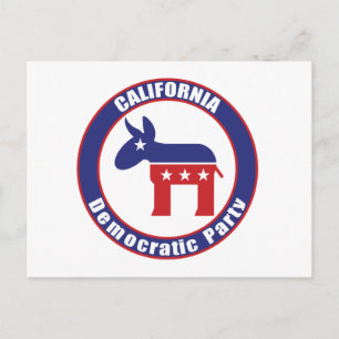 California Democratic Party Einladungspostkarte