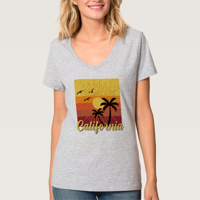 California Design - Women's Basic V-Neck T - Shirt (Vorderseite)
