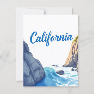 California Dream Postcard - Vintage Reisen Postkarte