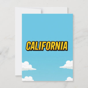 California Dream Postcard - Vintage Reisen Postkarte