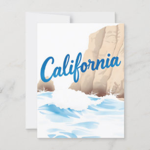 California Dream Postcard - Vintage Reisen Postkarte