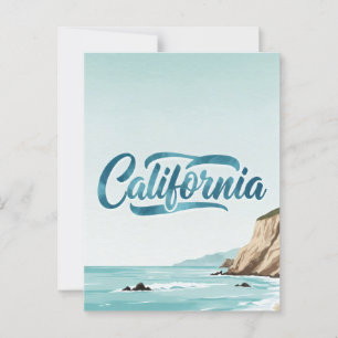 California Dream Postcard - Vintage Reisen Postkarte