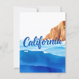 California Dream Postcard - Vintage Reisen Postkarte