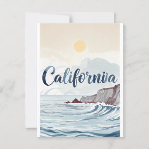 California Dream Postcard - Vintage Reisen Postkarte
