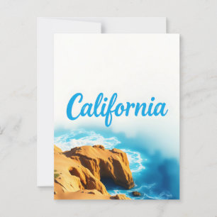 California Dream Postcard - Vintage Reisen Postkarte