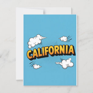 California Dream Postcard - Vintage Reisen Postkarte