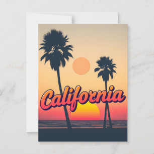 California Dream Postcard - Vintage Reisen Postkarte