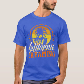 California Dream Vintag Retro 70er Skyline Sur T-Shirt