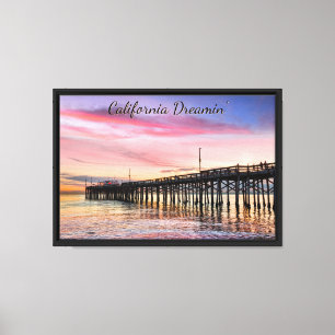 California Dreamin' - Balboa Pier, Newport Beach Leinwanddruck