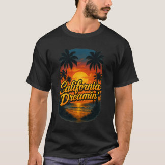 California Dreamin Coastal Sunset West Coast Seren T-Shirt