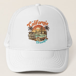 California Dreamin" - Küstenbrücke, Strand Truckerkappe