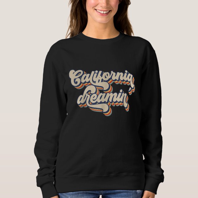 California Dreamin' Retro Sunset Venice Beach Summ Sweatshirt (Vorderseite)