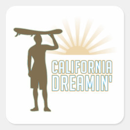 California Dreaming Quadratischer Aufkleber