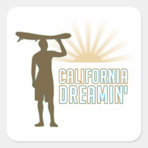 California Dreaming Quadratischer Aufkleber