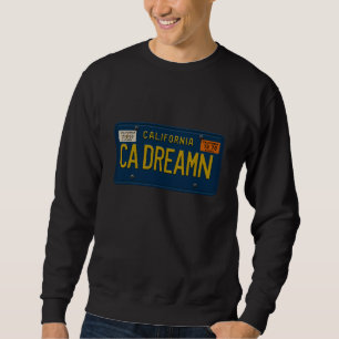 California Dreaming Retro 1969 Cali Nummernschild Sweatshirt