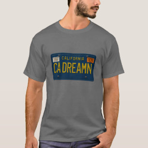 California Dreaming Retro 1969 Cali Nummernschild  T-Shirt