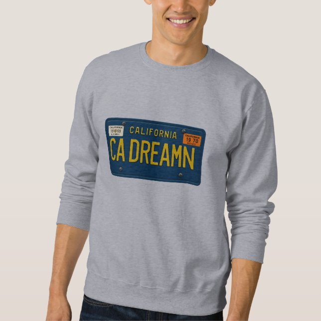California Dreaming - Retro 1969 License Plate Sweatshirt (Vorderseite)