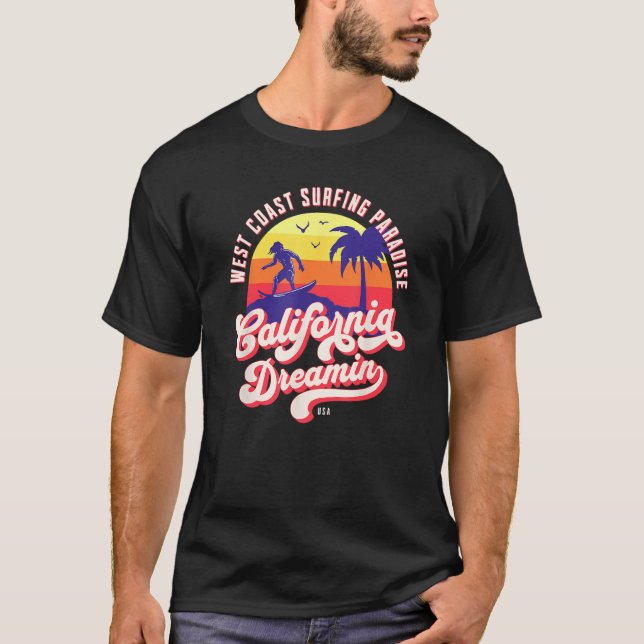 California Dreaming Surfing T-Shirt (Vorderseite)