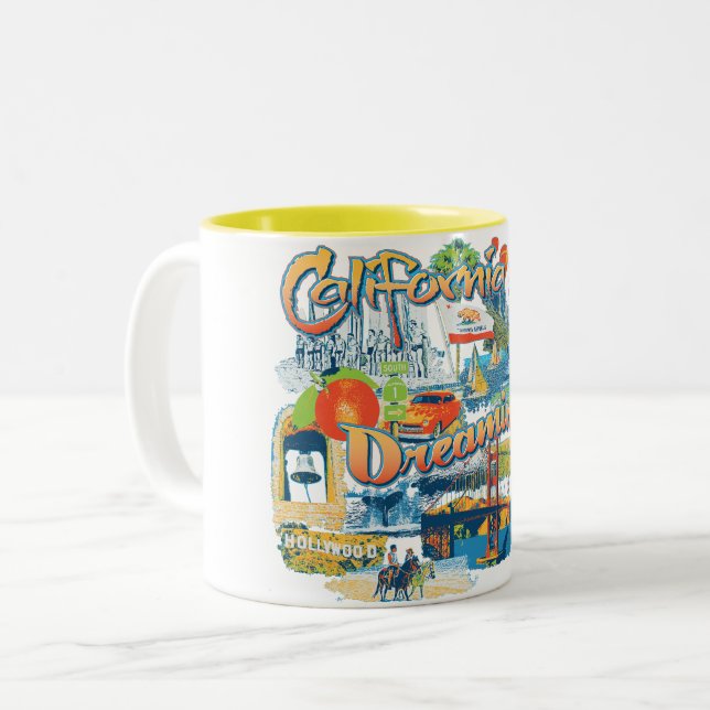 California Dreaming Zweifarbige Tasse (Vorderseite Links)