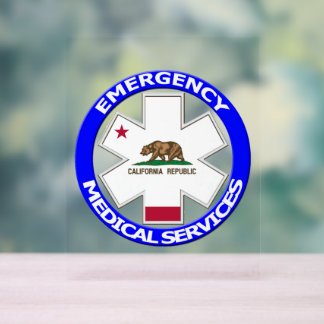 California EMS Star of Life Acrylschild