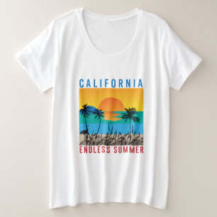 California Endless Summer Große Größe T-Shirt