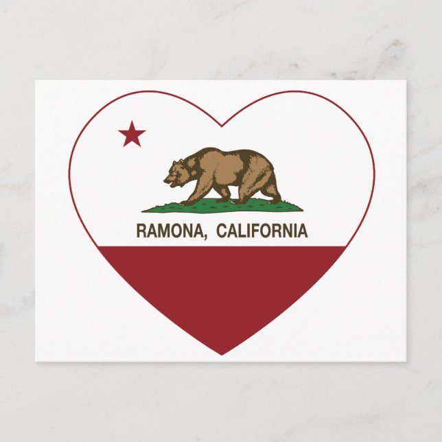 California Fahne Postkarte (Vorderseite)