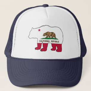 California Fahne trägt Kontur Truckerkappe
