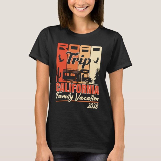 California Family Vacation RV Road Trip Mountains  T-Shirt (Vorderseite)