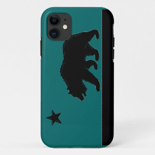 California Flag aquamarin Black Bären iPhone 5 Fal 11 Hülle