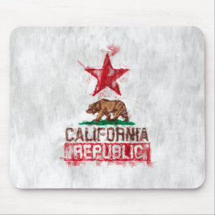 California Flag Bär im Painterly Style Mousepad