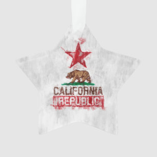 California Flag Bär im Painterly Style Ornament
