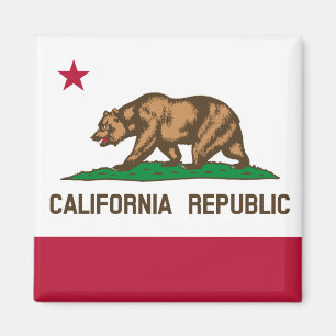 California Flag & California, USA - Urlaub/Sport Magnet