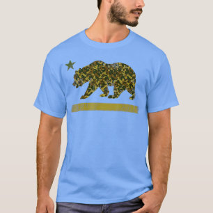 California Flag Camouflage LA Cali Bear Star Ca T-Shirt